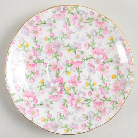 May Medley (Gold Trim) Saucer for Footed Cup