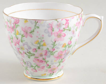 May Medley (Gold Trim) Footed Cup
