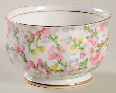 May Medley (Gold Trim) Mini Open Sugar Bowl