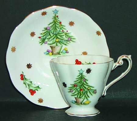 A Merry X Mas Footed Cup & Saucer Set