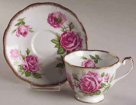 Orleans Rose Footed Cup & Saucer Set