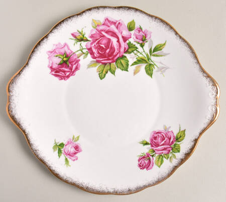 Orleans Rose Handled Cake Plate