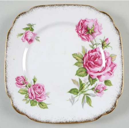 Orleans Rose Square Salad Plate