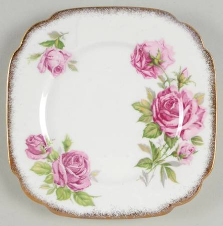 Orleans Rose Square Bread & Butter Plate