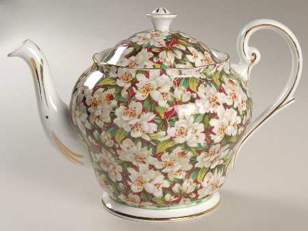Peach Tree Teapot & Lid
