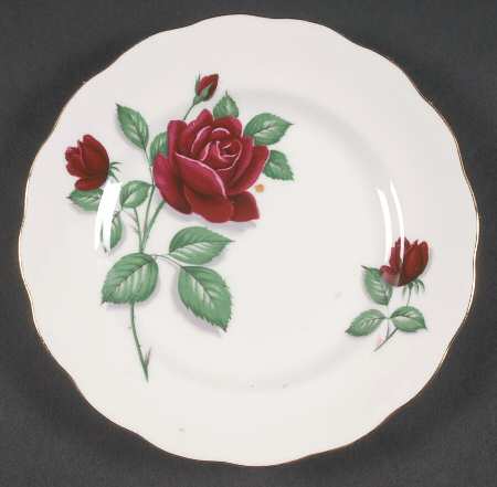 Red Velvet Bread & Butter Plate