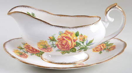 Romany Rose Gravy Boat & Underplate