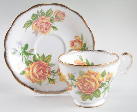 Romany Rose Footed Cup & Saucer Set
