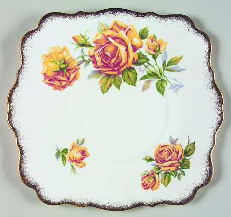 Romany Rose Handled Cake Plate