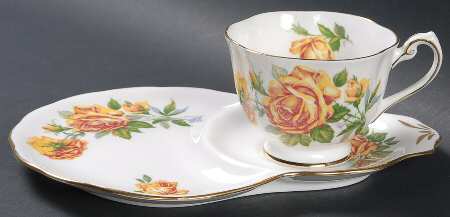 Romany Rose Dessert Plate & Cup Set