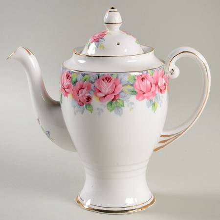 Rose of Sharon Mini Coffee Pot & Lid