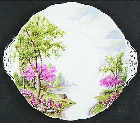 Spring's Gift Handled Cake Plate