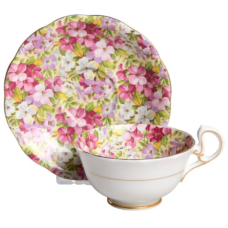 Virginia Stock Footed Cup & Saucer Set