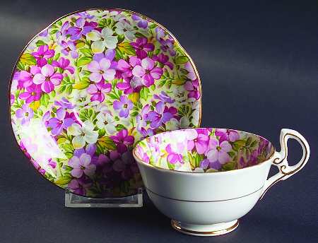 Virginia Stock Footed Cup & Saucer Set