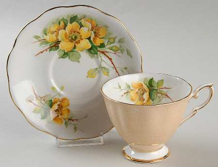 Wild Rose Footed Cup & Saucer Set