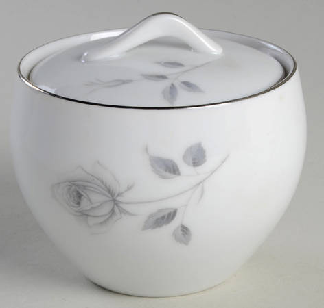 Midnight Rose Sugar Bowl & Lid