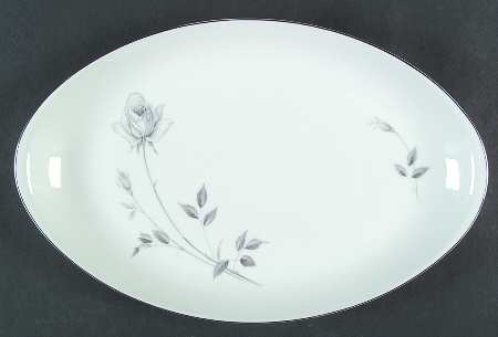 Midnight Rose 14" Oval Serving Platter