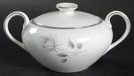 Midnight Rose Sugar Bowl & Lid