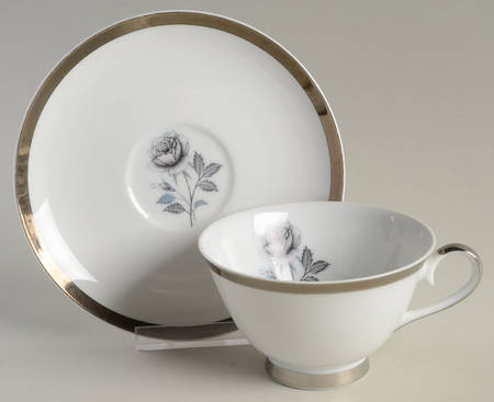 Moonlight Rose Footed Cup & Saucer Set