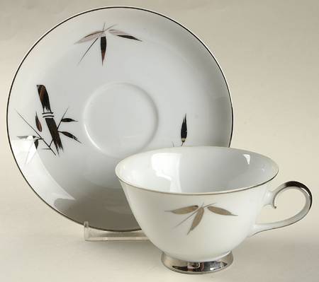 Silver Beauty Footed Cup & Saucer Set