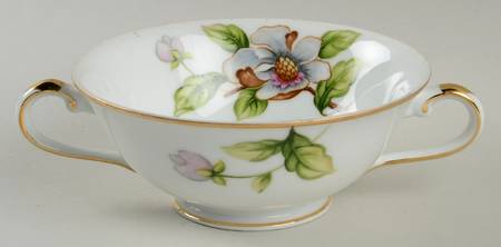 Dogwood Footed Cream Soup Bowl