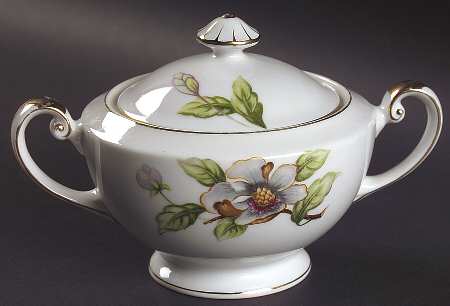 Dogwood Sugar Bowl & Lid