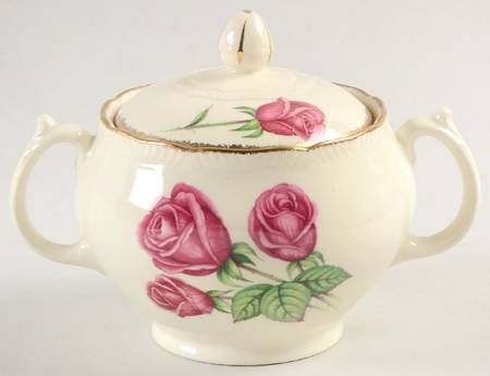 Anniversary Rose Sugar Bowl & Lid