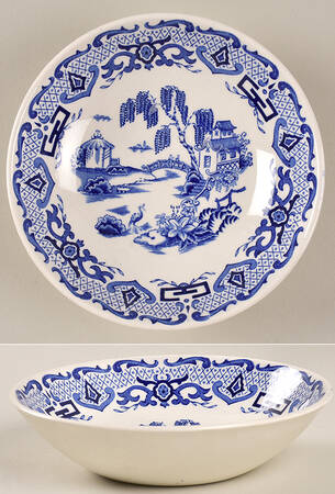 English Canton Blue Fruit/Dessert (Sauce) Bowl