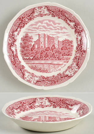 Historic Castles Pink Coupe Cereal Bowl