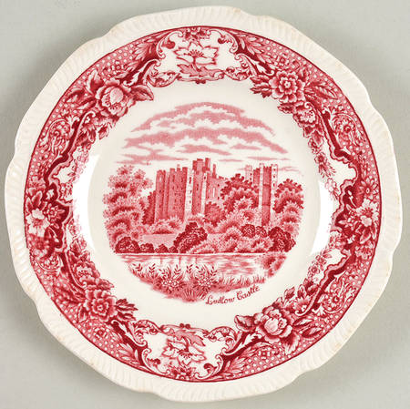Historic Castles Pink Bread & Butter Plate