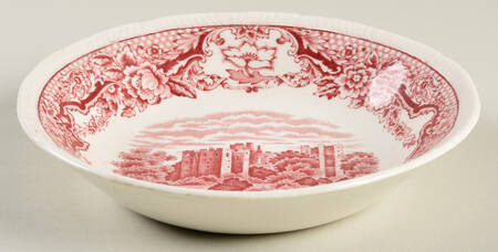 Historic Castles Pink Fruit/Dessert (Sauce) Bowl