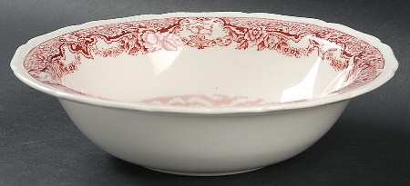 Historic Castles Pink 8" Round Vegetable Bowl
