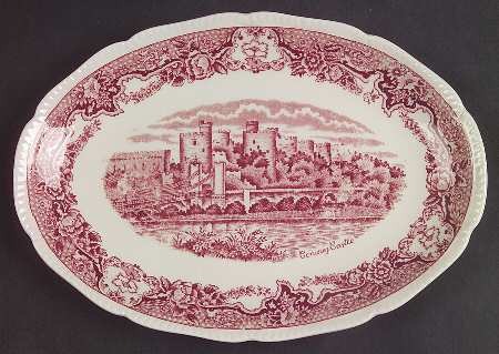 Historic Castles Pink Relish/Gravy Underplate