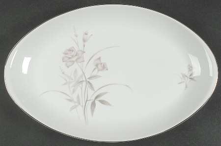 Blush Rose 14" Oval Serving Platter