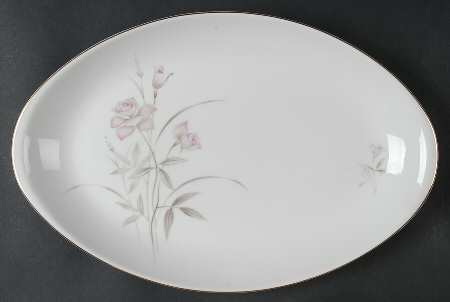 Blush Rose 13" Oval Serving Platter