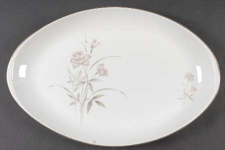 Blush Rose 16" Oval Serving Platter
