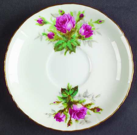 Antique Rose Saucer for Demitasse Cup