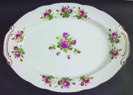 Antique Rose 16" Oval Serving Platter