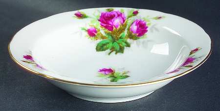 Antique Rose Rim Fruit/Dessert (Sauce) Bowl