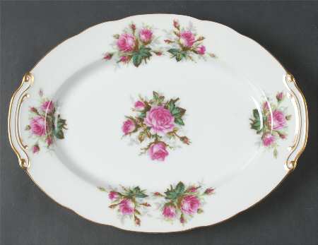 Antique Rose 12" Oval Serving Platter