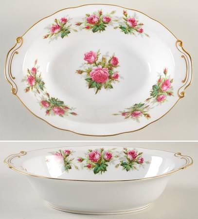 Antique Rose 11" Oval Vegetable Bowl
