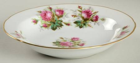 Antique Rose Rim Soup Bowl