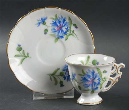 Meadow Belle Footed Demitasse Cup & Saucer Set