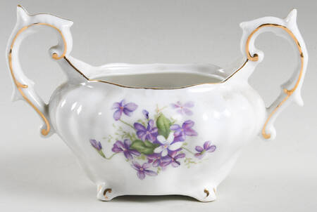 Spring Violets Sugar Bowl No Lid