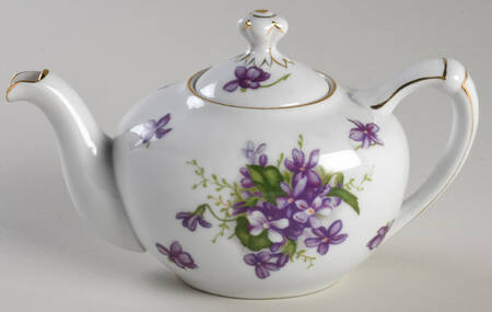 Spring Violets Mini Teapot & Lid