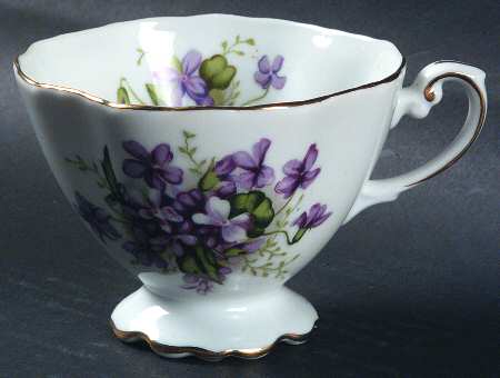 Spring Violets Footed Cup