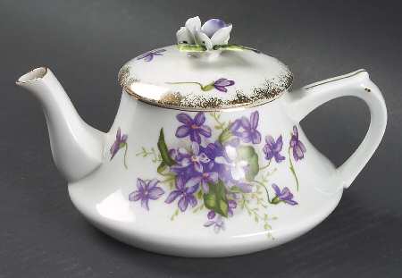 Spring Violets Individual Teapot & Lid