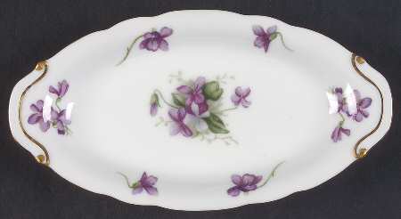 Spring Violets Oval Bon Bon