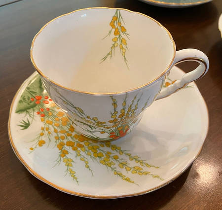 Broom Footed Cup & Saucer Set