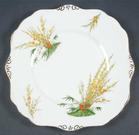 Broom Square Handled Cake Plate